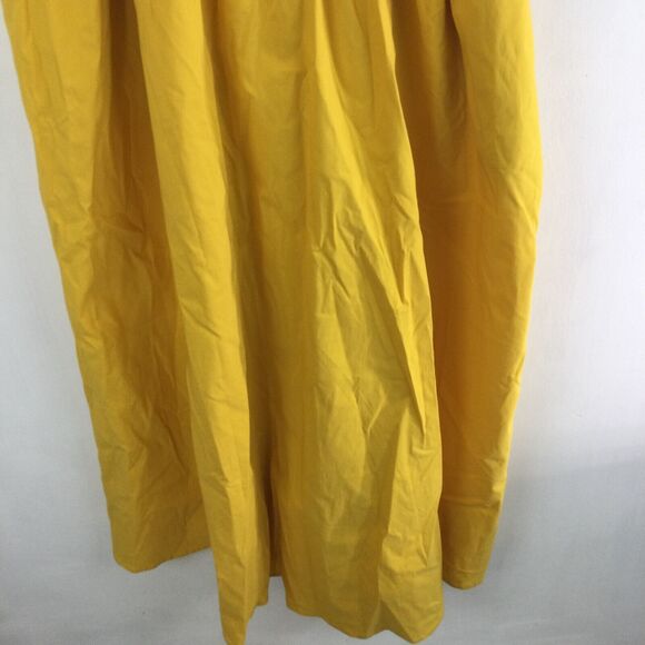 Eloquii Womens Smocked Bodice Asymmetrical Neck Preppy Boho Midi Dress Yellow 22 - Picture 6 of 11